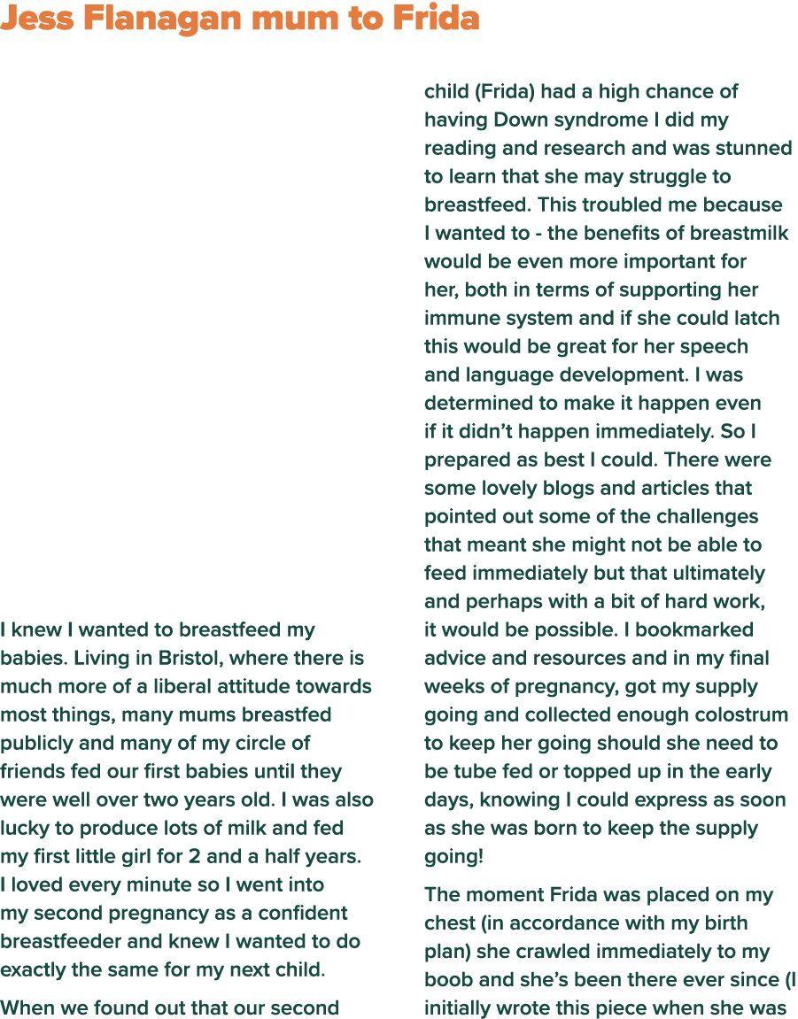  Jess Flanagan mum to Frida I knew I wanted to breastfeed my babies  Living in Bristol, where there is much more of a   